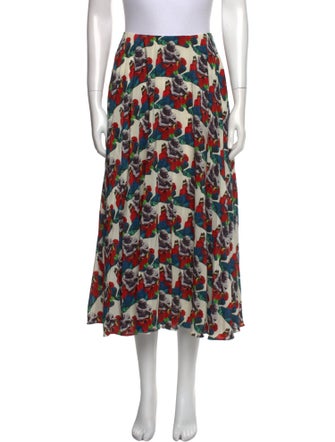 Valentino Silk Midi Length Skirt