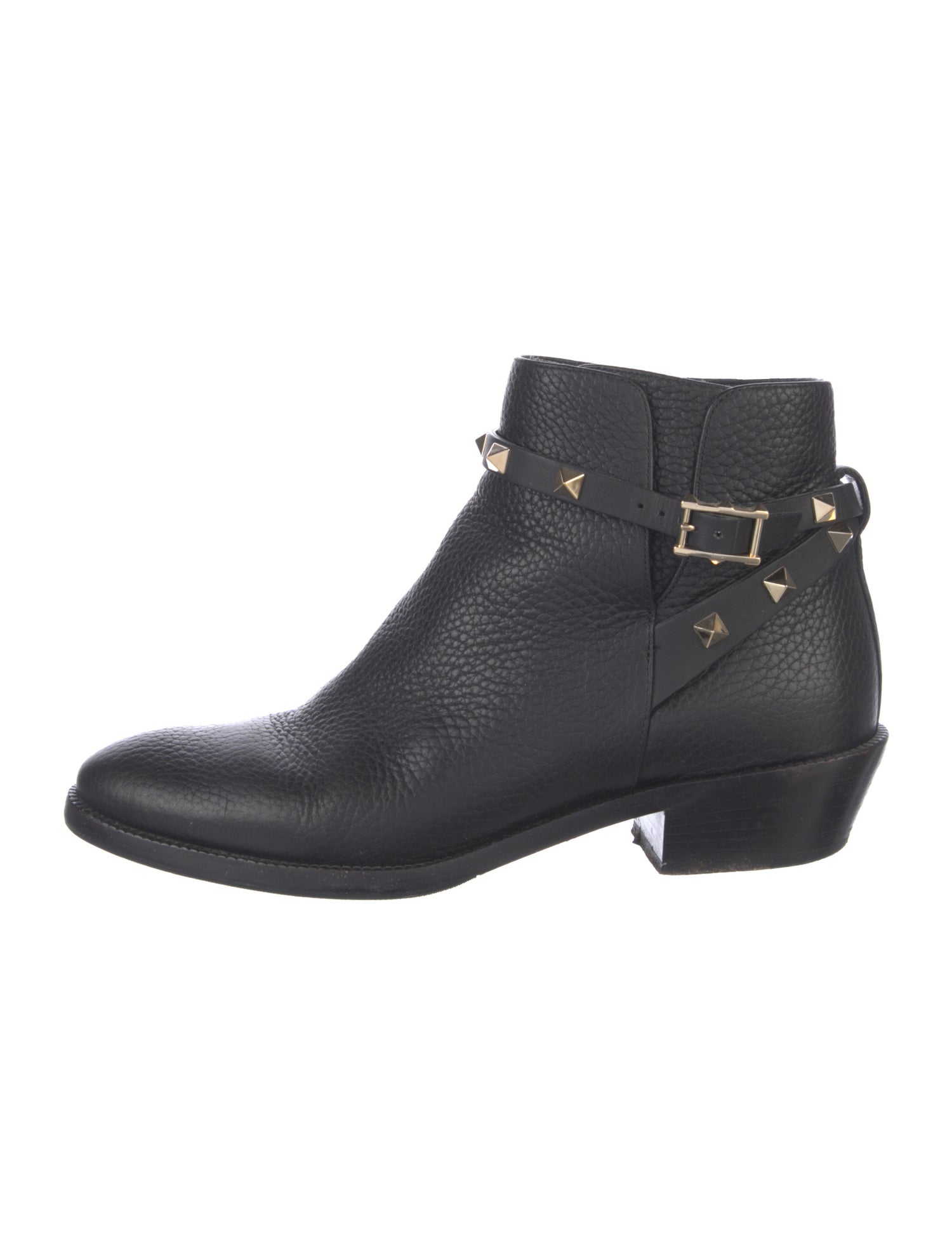 Valentino Rockstud Accents Leather Boots