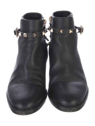 Valentino Rockstud Accents Leather Boots