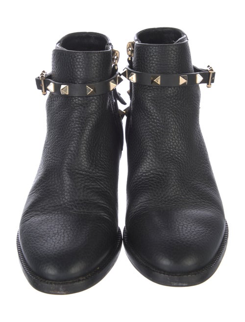 Valentino Rockstud Accents Leather Boots