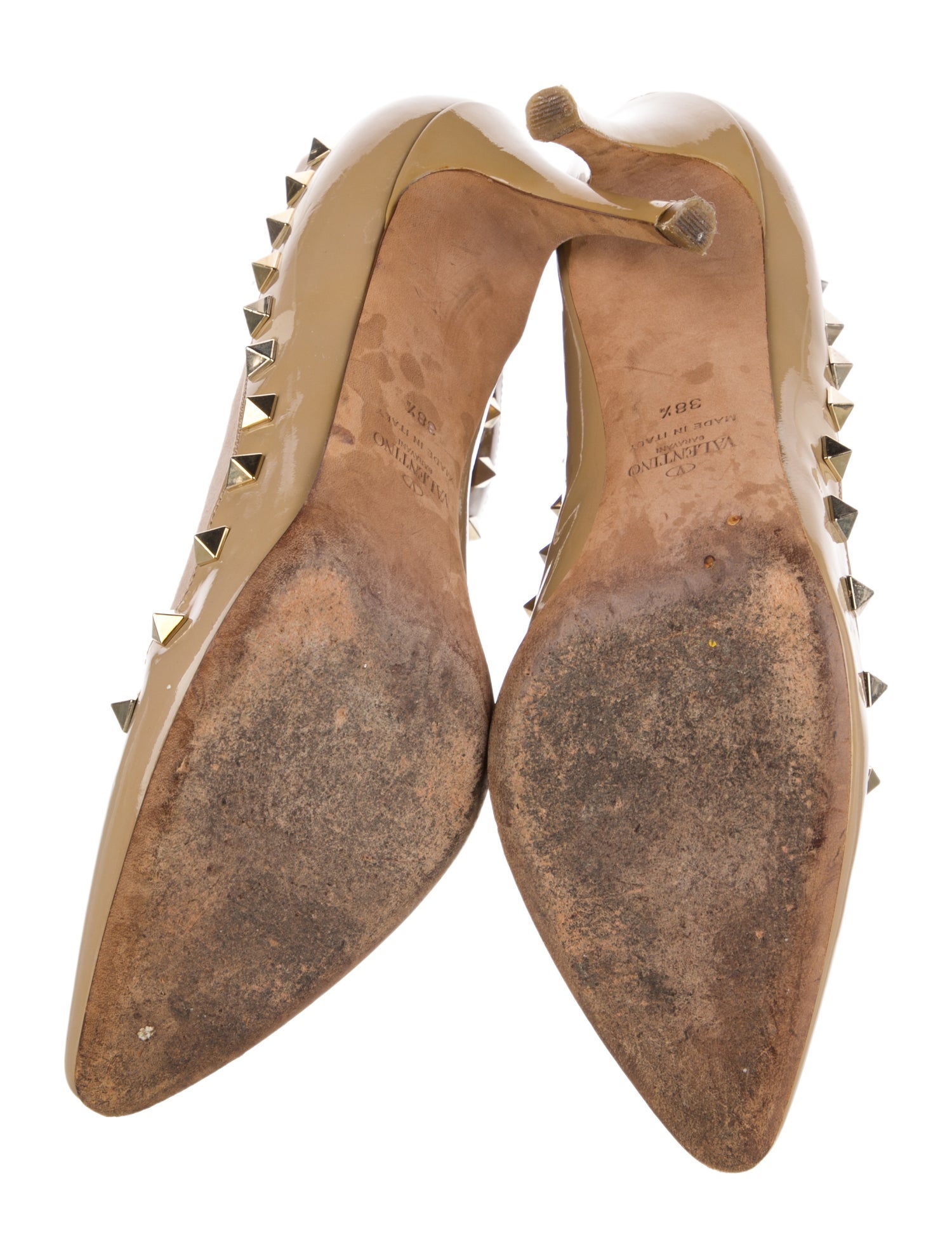 Valentino Rockstud Accents Patent Leather Boots