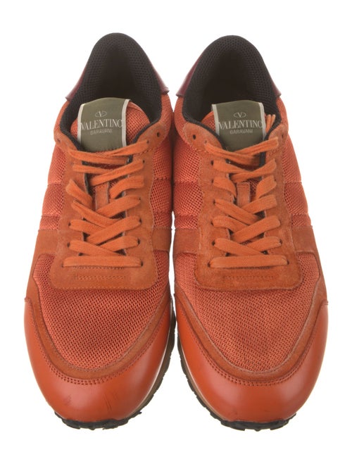 Valentino Rockstud Accents Colorblock Pattern Sneakers