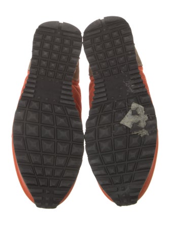 Valentino Rockstud Accents Colorblock Pattern Sneakers