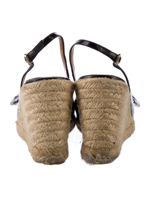 Valentino Patent Leather Bow Accents Slingback Pumps