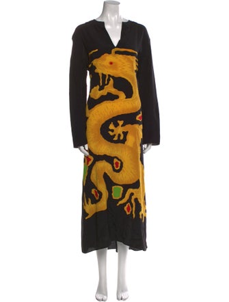 Valentino Printed Long Dress