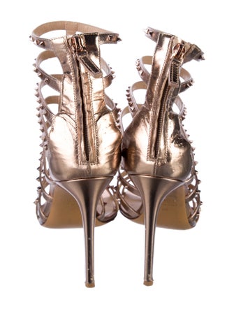 Valentino Rockstud Accents Leather Gladiator Sandals