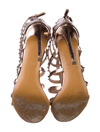 Valentino Rockstud Accents Leather Gladiator Sandals