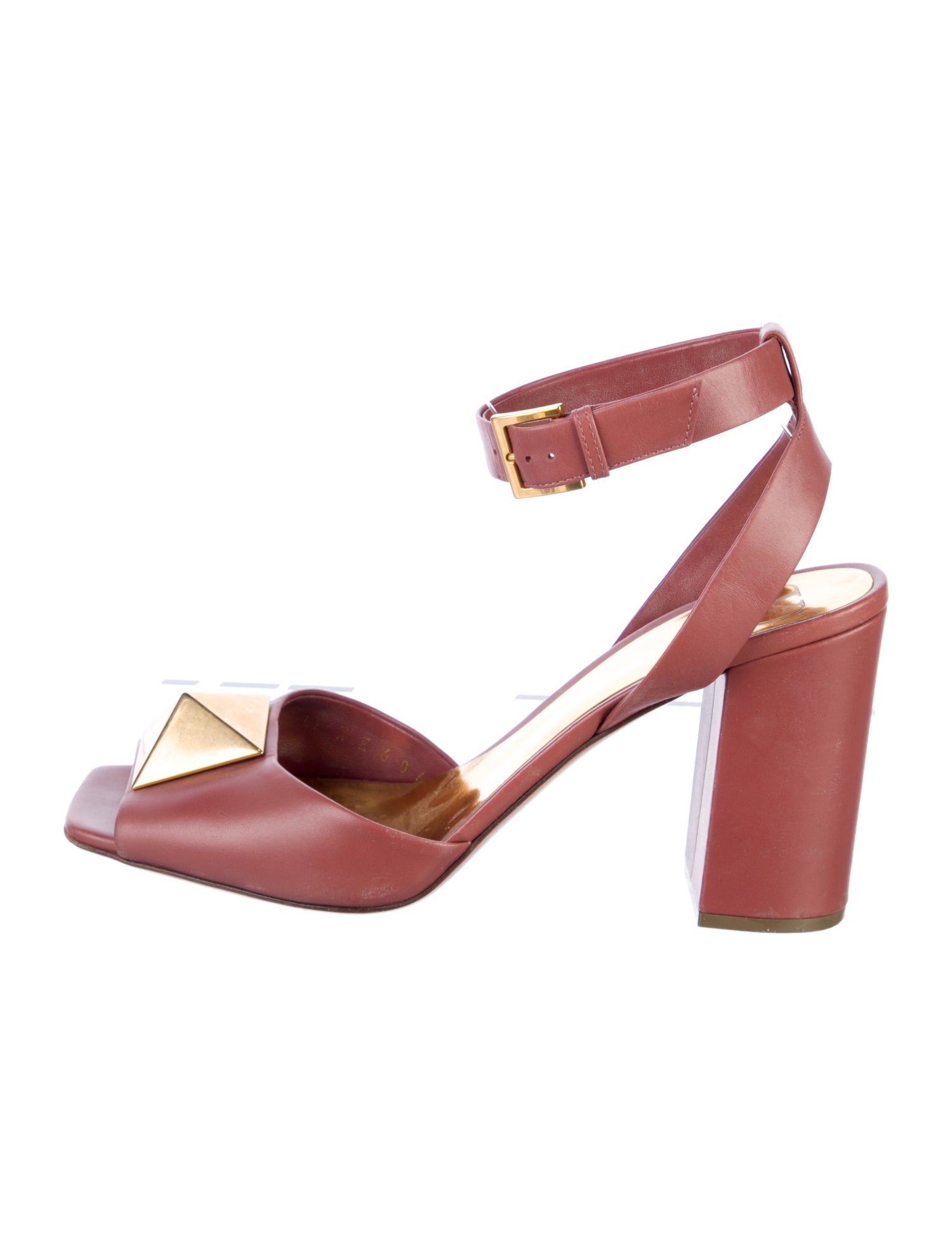 Valentino Rockstud Accents Leather Sandals