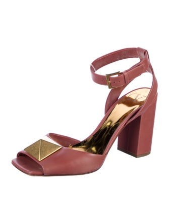 Valentino Rockstud Accents Leather Sandals