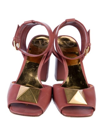 Valentino Rockstud Accents Leather Sandals