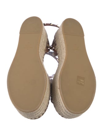 Valentino Rockstud Accents Canvas Espadrilles