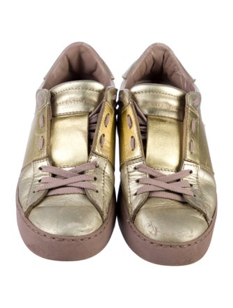 Valentino Rockstud Accents Leather Sneakers