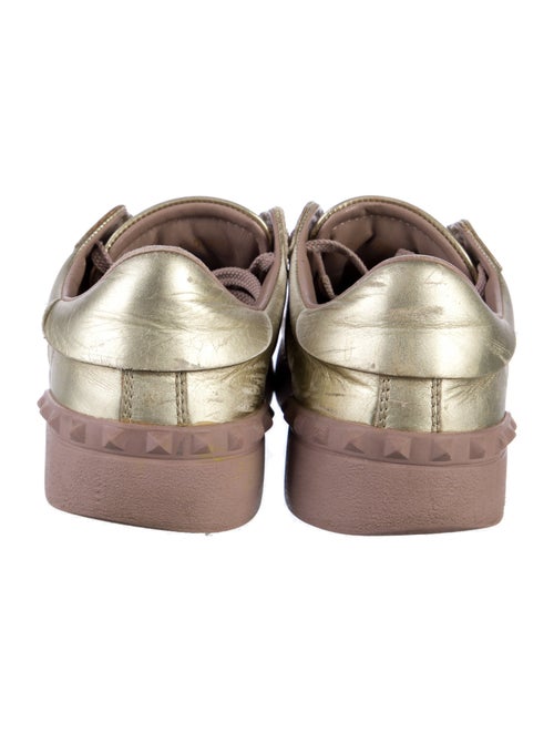 Valentino Rockstud Accents Leather Sneakers