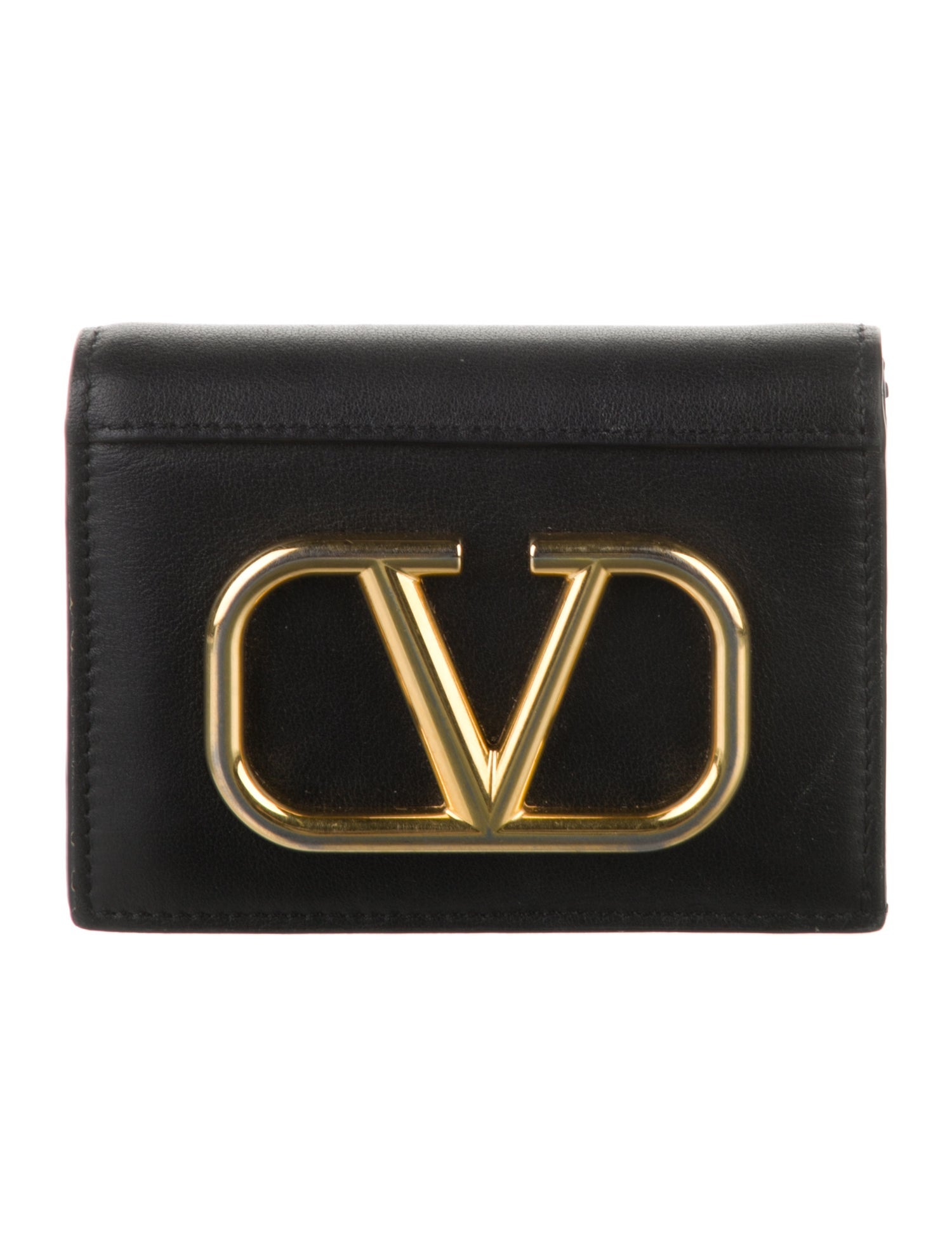 Valentino Leather Compact Wallet