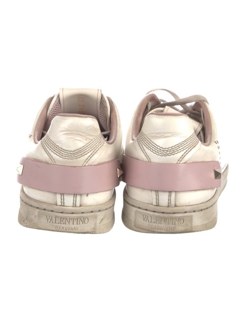 Valentino Rockstud Accents Leather Sneakers