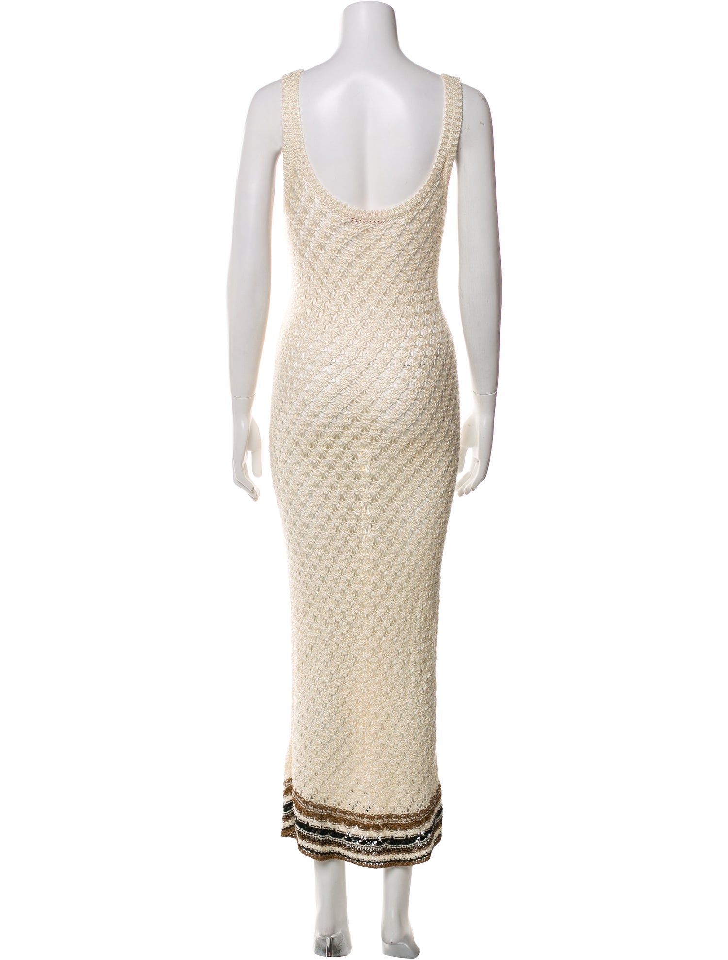 Valentino Scoop Neck Long Dress