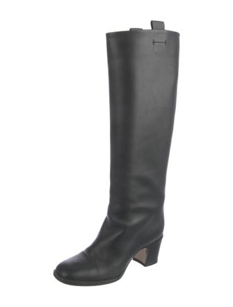 Valentino Rockstud Accents Leather Riding Boots