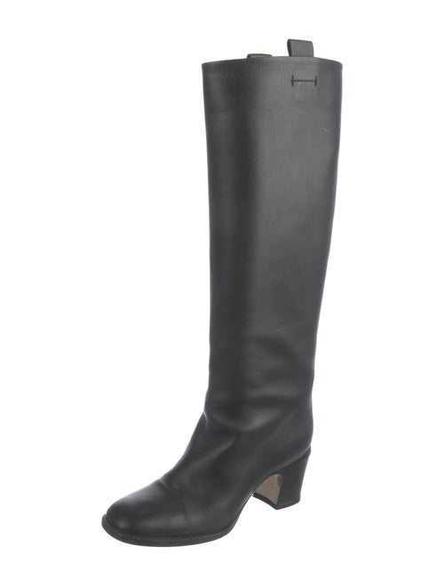 Valentino Rockstud Accents Leather Riding Boots
