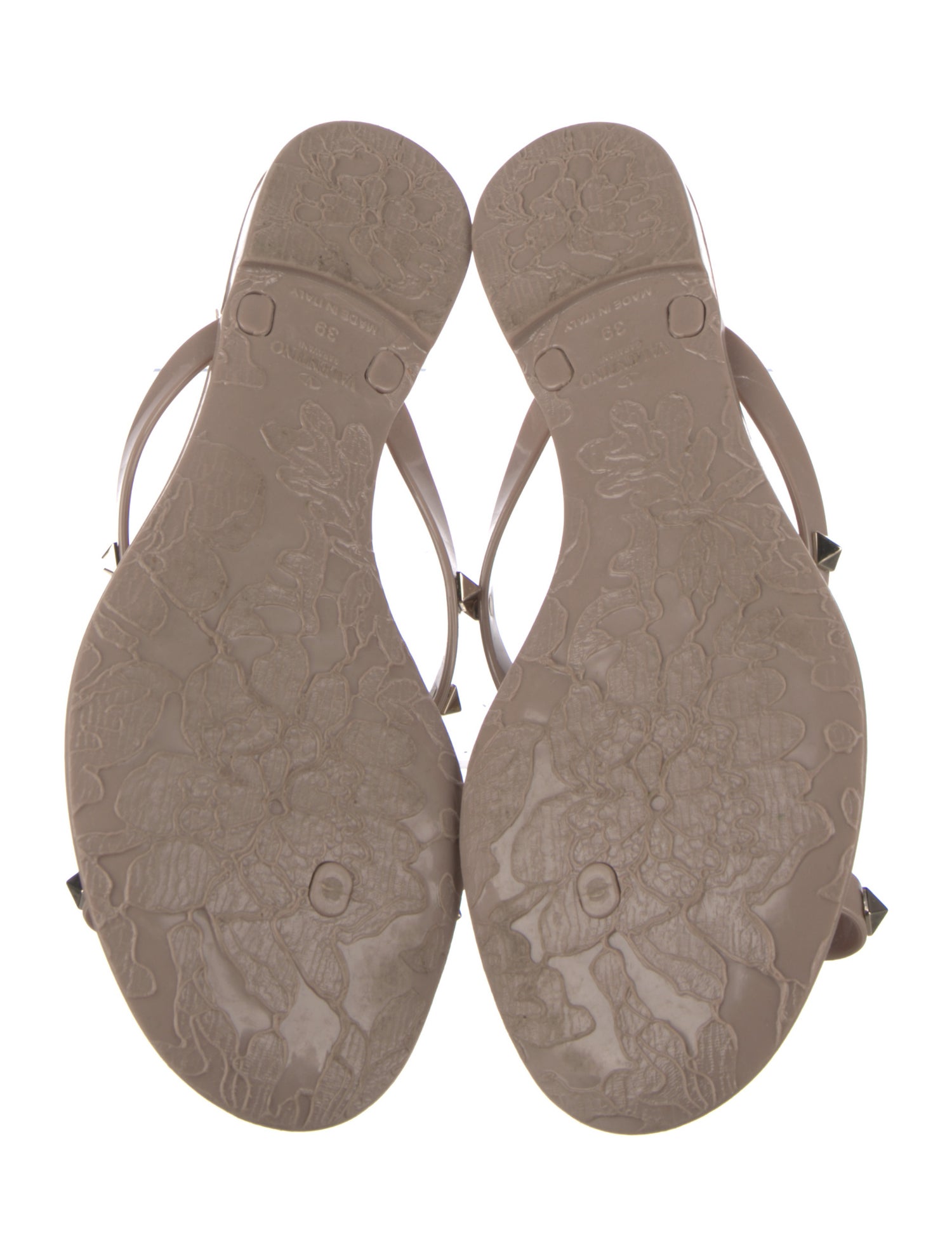 Valentino Rockstud Accents Rubber Slides