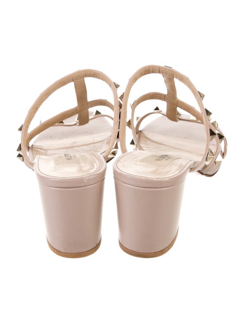 Valentino Rockstud Accents Leather Slides