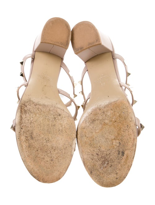 Valentino Rockstud Accents Leather Slides