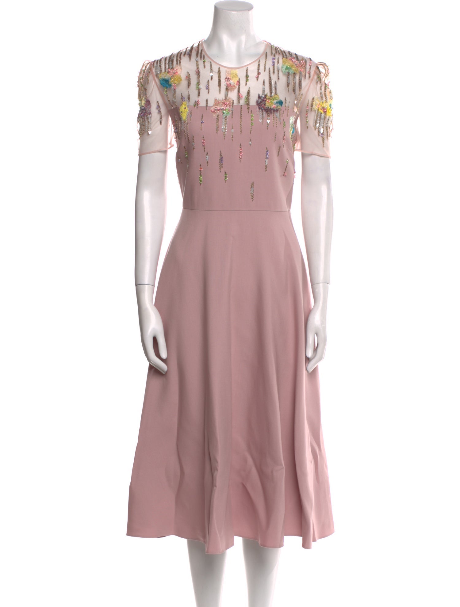 Valentino Virgin Wool Midi Length Dress w/ Tags