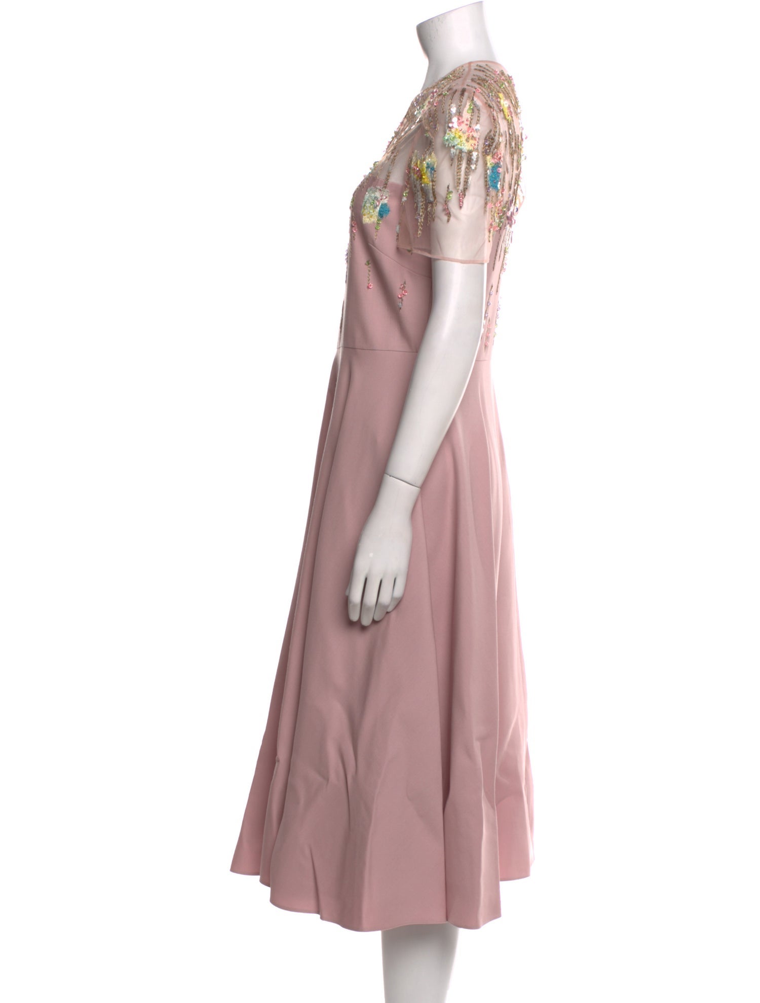 Valentino Virgin Wool Midi Length Dress w/ Tags