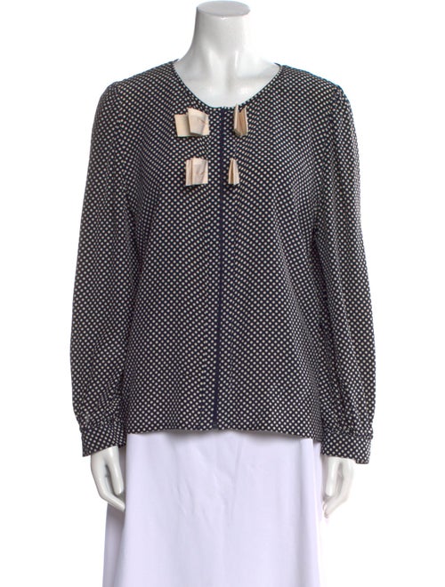 Valentino Silk Polka Dot Print Blouse
