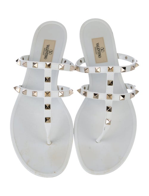 Valentino Rockstud Accents Rubber Slides