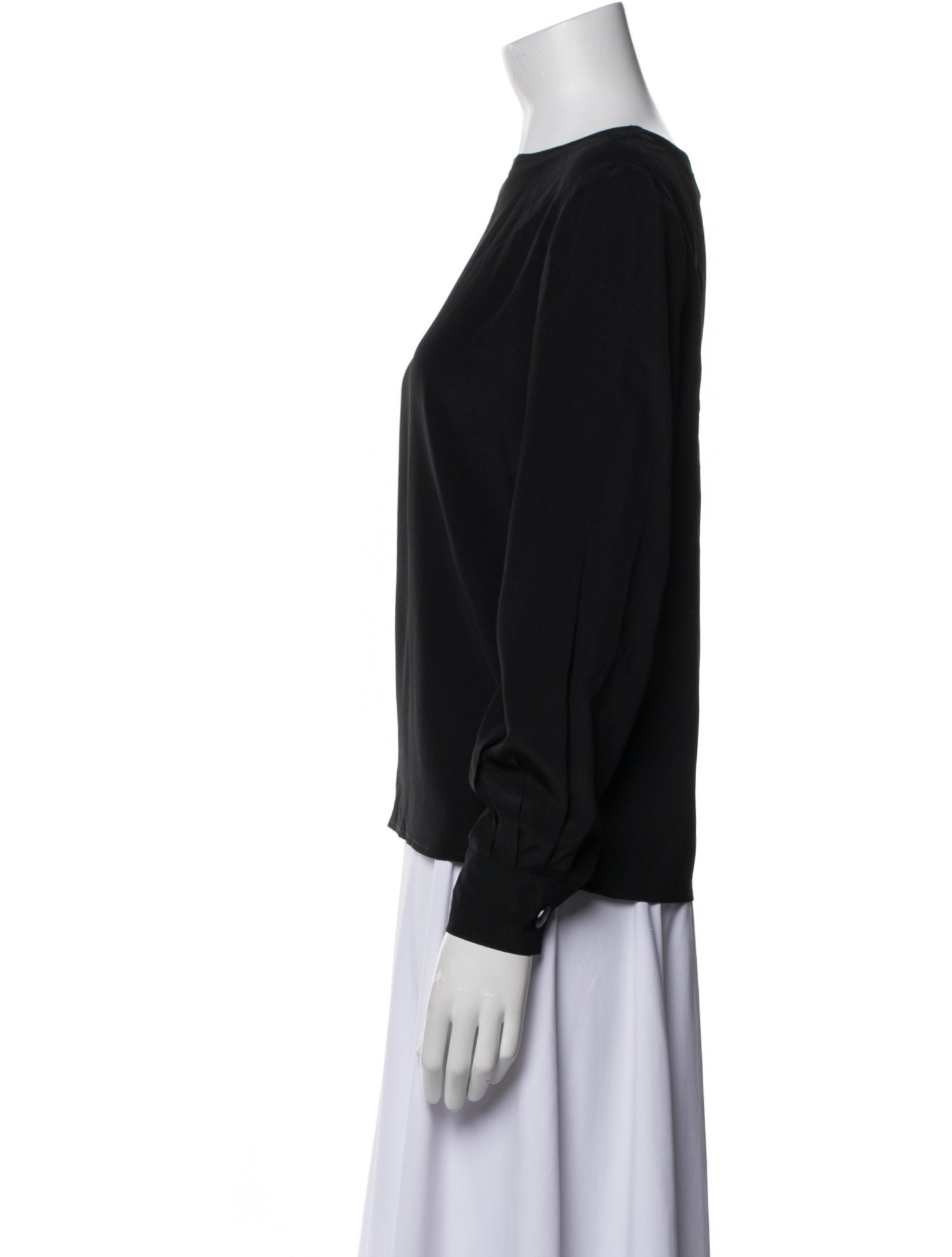 Valentino Bateau Neckline Long Sleeve Top