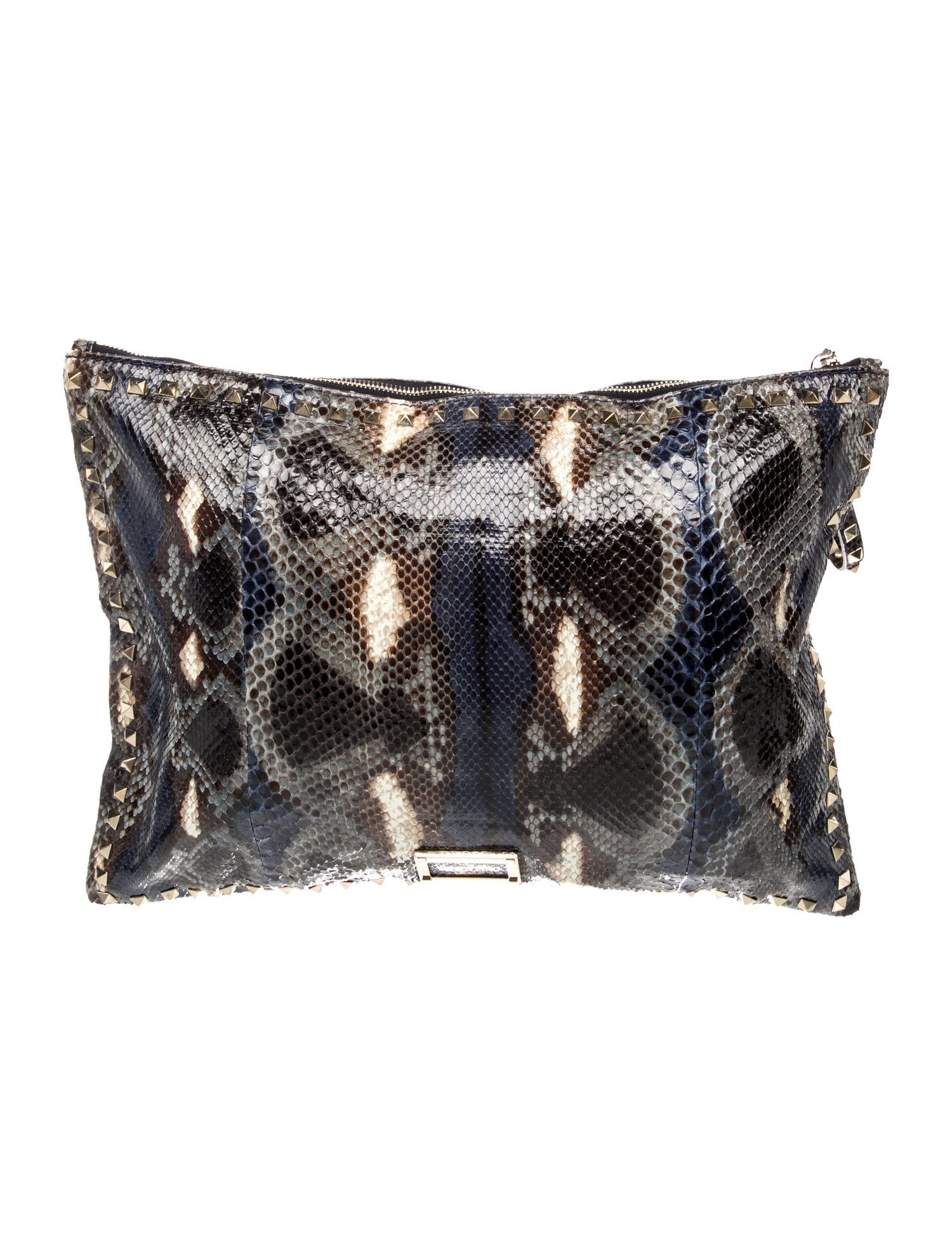 Valentino Embossed Leather Clutch