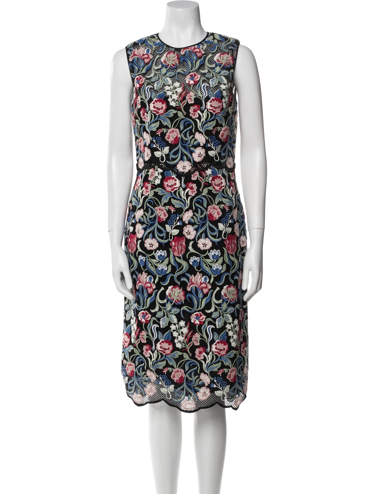 Valentino Floral Print Knee-Length Dress w/ Tags