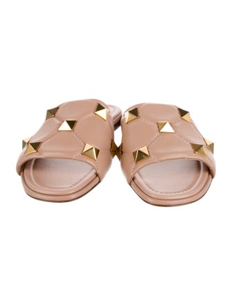 Valentino Leather Studded Accents Mules
