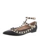 Valentino Rockstud Accents Leather Ballet Flats