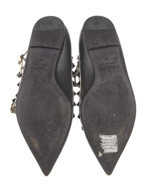 Valentino Rockstud Accents Leather Ballet Flats