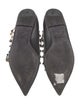 Valentino Rockstud Accents Leather Ballet Flats