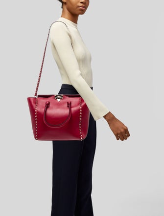 Valentino Rockstud Top Handle Bag