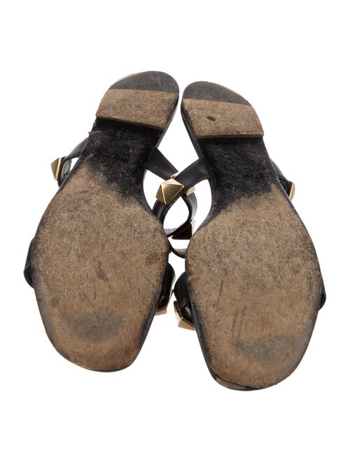 Valentino Rockstud Accents Leather Slides