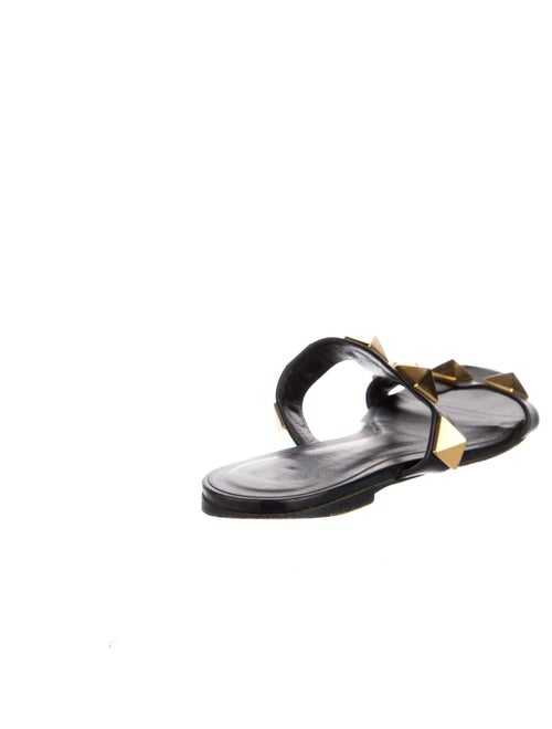 Valentino Rockstud Accents Leather Slides