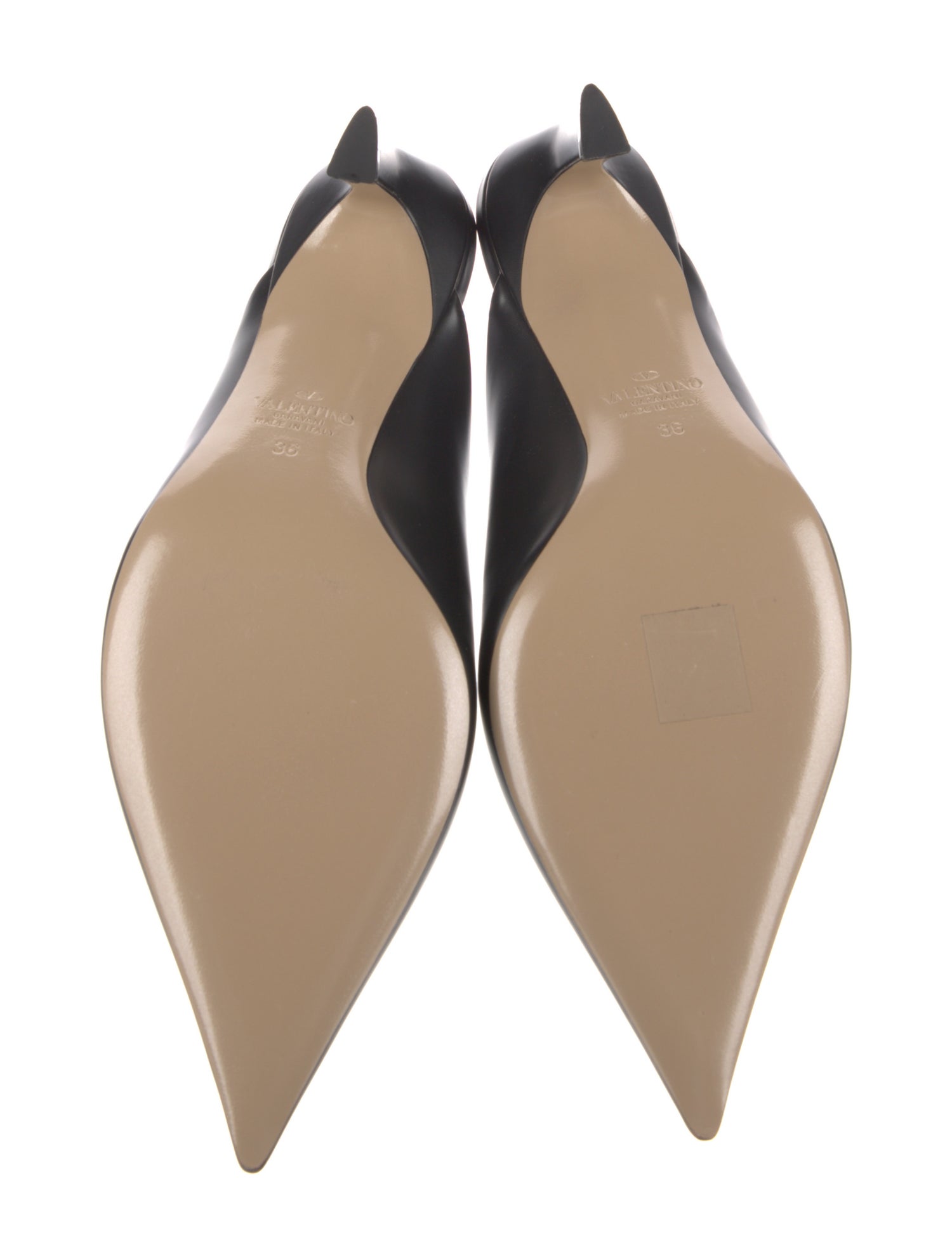 Valentino Rockstud Accents Leather Mules