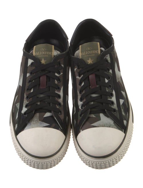 Valentino Printed Studded Accents Sneakers