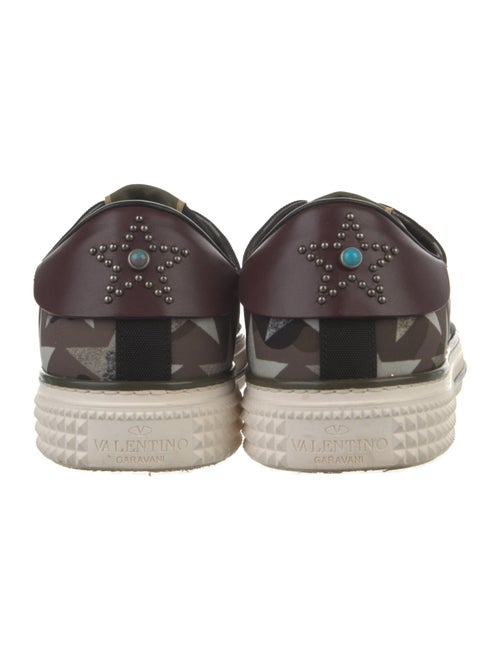 Valentino Printed Studded Accents Sneakers