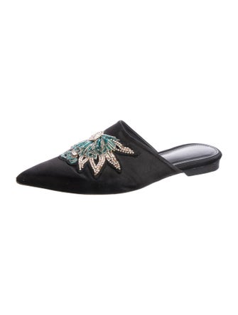 Lanvin Satin Patterned Mules