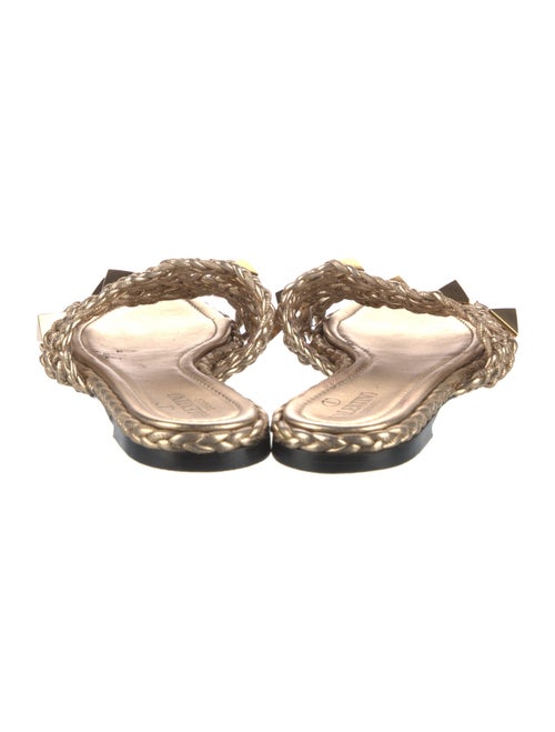 Valentino Rockstud Accents Leather Slides