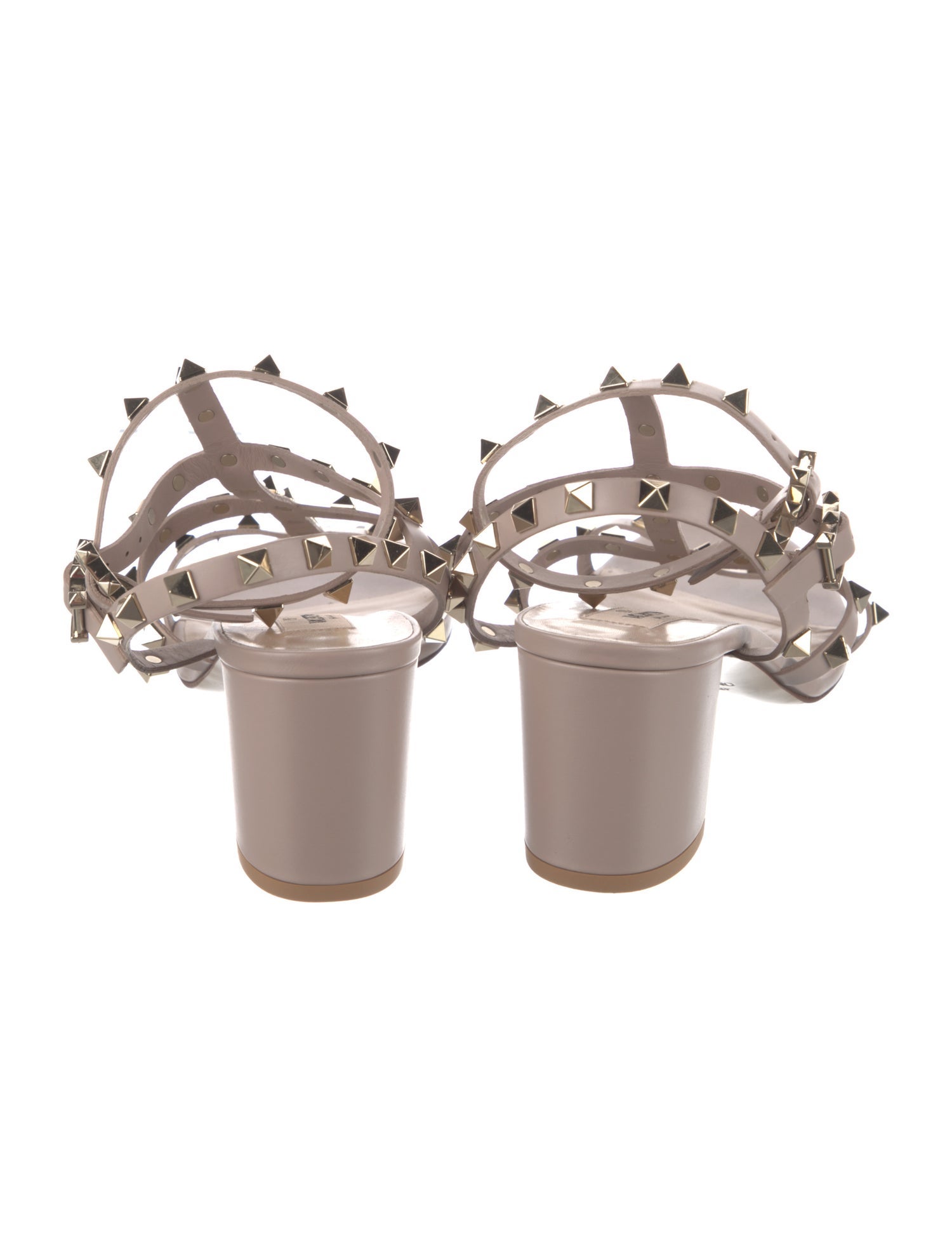 Valentino Rockstud Accents Leather Gladiator Sandals