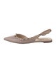 Valentino Rockstud Accents Leather Slingback Flats