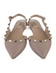 Valentino Rockstud Accents Leather Slingback Flats