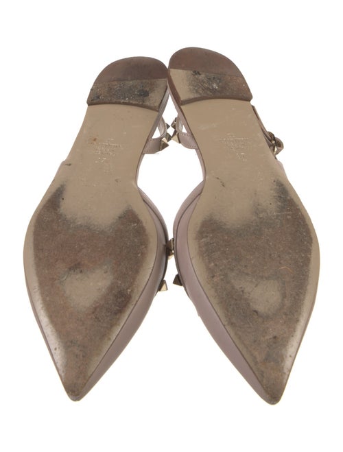 Valentino Rockstud Accents Leather Slingback Flats