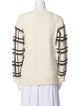 Valentino Virgin Wool Plaid Print Sweater