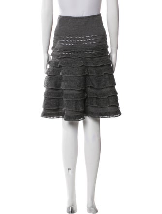 Valentino Striped Knee-Length Skirt